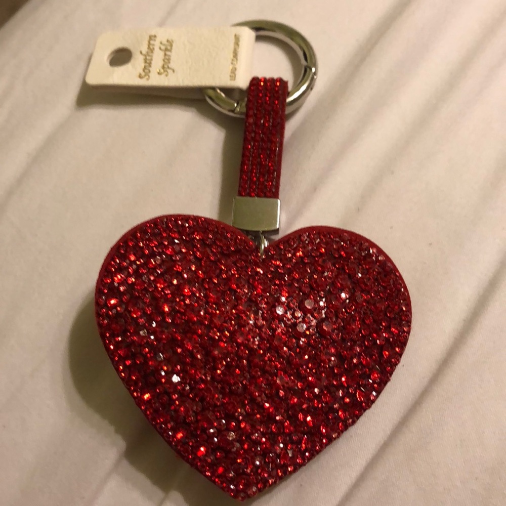 ❤️FINAL PRICE Beaded Puffy Heart Keychain❤️